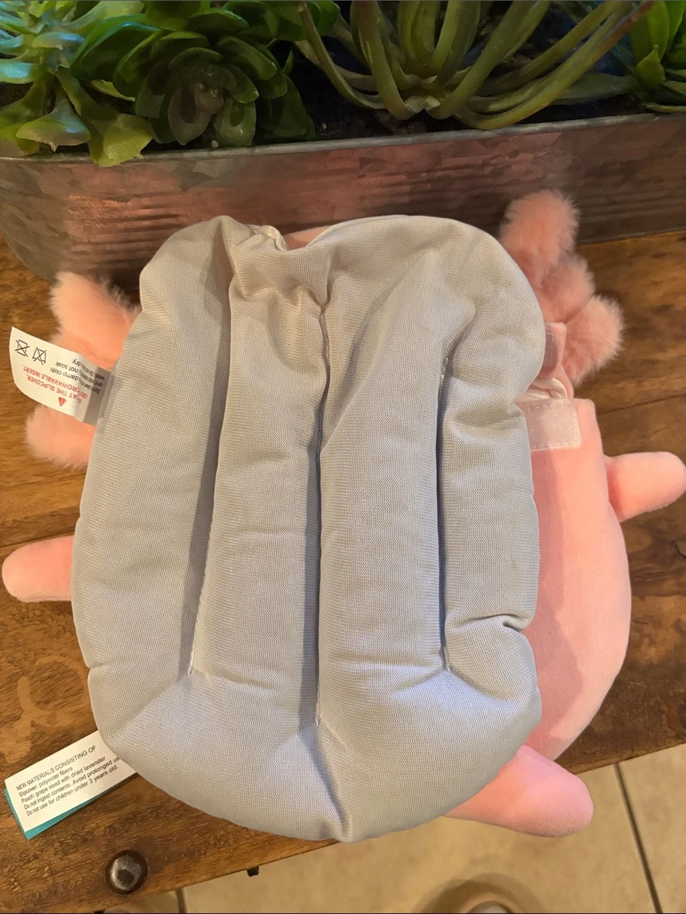 Archie the Pink Axolotl Plush heating pad Squishmallow